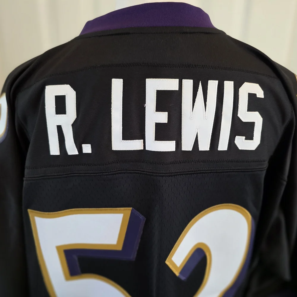 Mitchell & Ness Baltimore Ravens Ray Lewis #52 NFL Legacy Jersey 48 XL Throwback - Picture 6 of 12